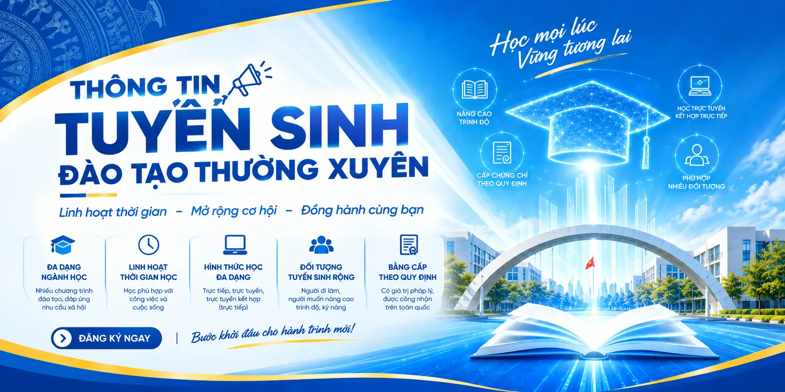 Thông báo tuyển sinh đại học hình thức đào tạo thường xuyên